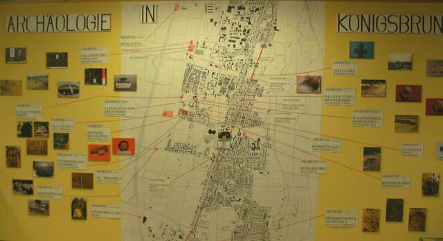 archäolog. Fundstätten (Darstellung im Museum Königsbrunn)