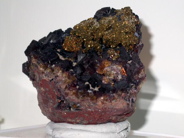 Dies glitzert im Original noch viel mehr. Pyrit (oben) wird oft für Gold gehalten (Katzengold, Narrengold). | Foto: Museumsarchiv
