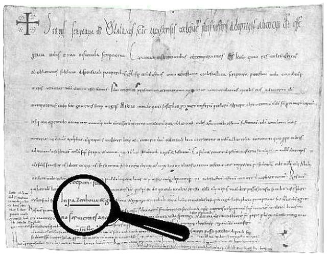 Die Ulrichsurkunde aus dem Jahr 969 mit dem alten Ortsnamen