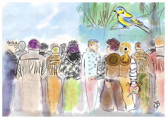 Was macht der Kanarienvogel im Faschingstreiben - Karneval