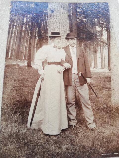 Charlotte Rappold mit Ehemann August Albert