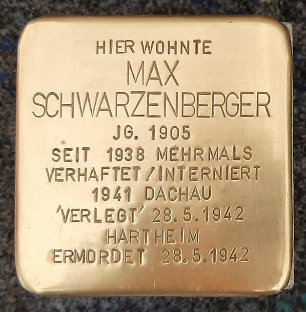 Stolperstein Max Schwarzenberger