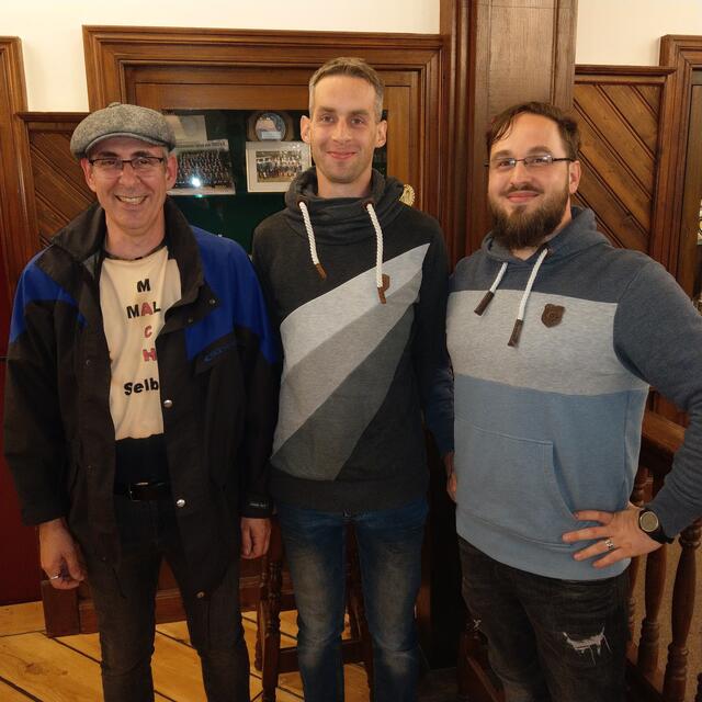 von links: Reinhard Reh (2. Platz), Keven Brandes (1. Platz), Daniel Kiesewetter (3. Platz)