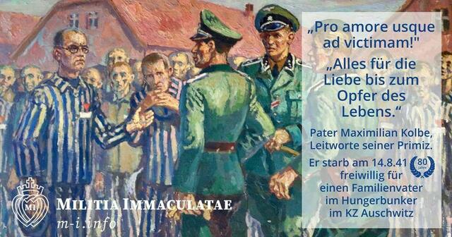 Hl. Pater Maximilian Maria Kolbe OFM im KZ Auschwitz | Foto: © Bild: https://m-i.info/de CC