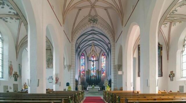Innenansicht St. Johannes der Täufer in Rain am Lech | Foto: © Bild: Otto Schemmel CC 