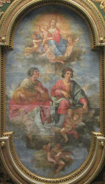 Deckenfresko: Kosmas und Damian, in der Kirche Santi Cosma e Damiano in Rom  | Foto: © Bild: www.heiligenlexikon.de CC 