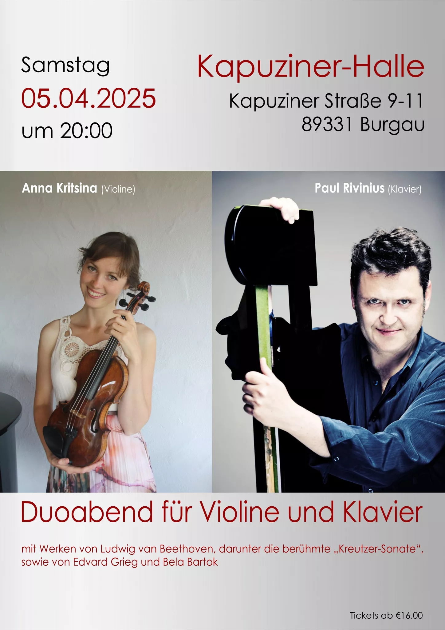 Duoabend für Violine und Klavier