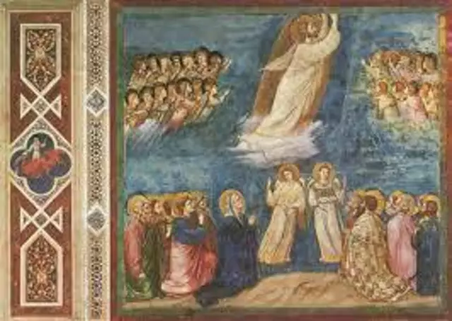 Himmelfahrt Christi aus den Fresken in der Arenakapelle Padua von Giotto di Bondone | Foto: © Bild: www.zeno.rog CC 