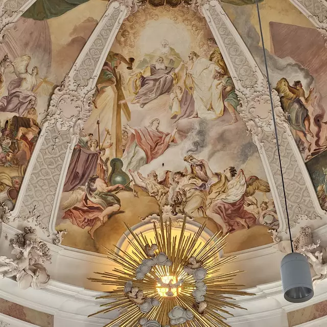 Fresko der Allerheiligsten Dreifaltigkeit von Cosmas Damian Asam | Foto: Winkens, Herrgottsruh