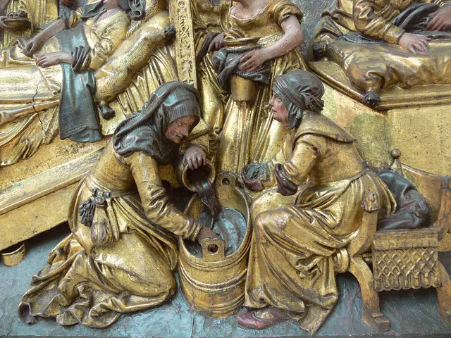 Detail der Skulptur Geburt Mariens, Augsburg um 1520 | Foto: © Bild: https://de.wikipedia.org CC 