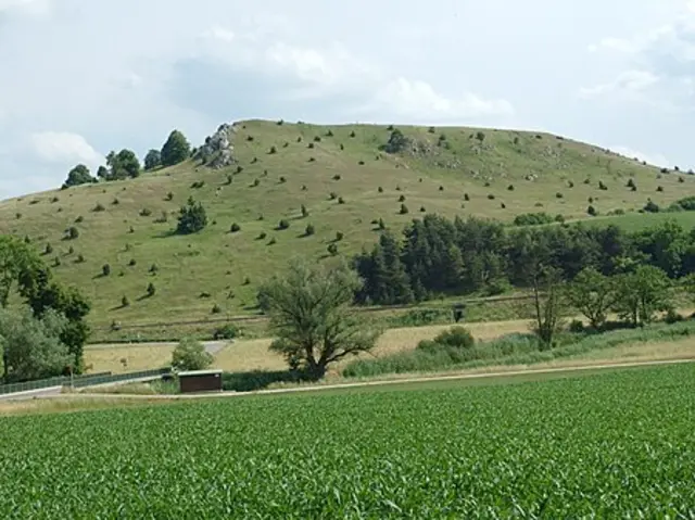 Rollenberg bei Hoppingen, Blick von Heroldingen aus | Foto: © Bild: https://de.wikipedia.org CC 
