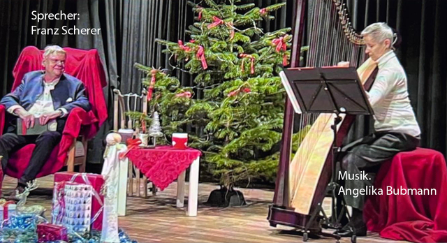 Die Bürger für Friedberg präsentieren:
Franz Scherer erzählt im Saal vom Friedberger Begegnungszentrum Divano in bayerischer Mundart Ludwig Thomas Geschichte von der Heiligen Nacht" Musikalische Begleitung: Angelika Bubmann an der Harfe.  - Termin 16.12.2025 - Einlass 18.00 Uhr - Beginn 19.00 Uhr  | Foto: FSeventfoto