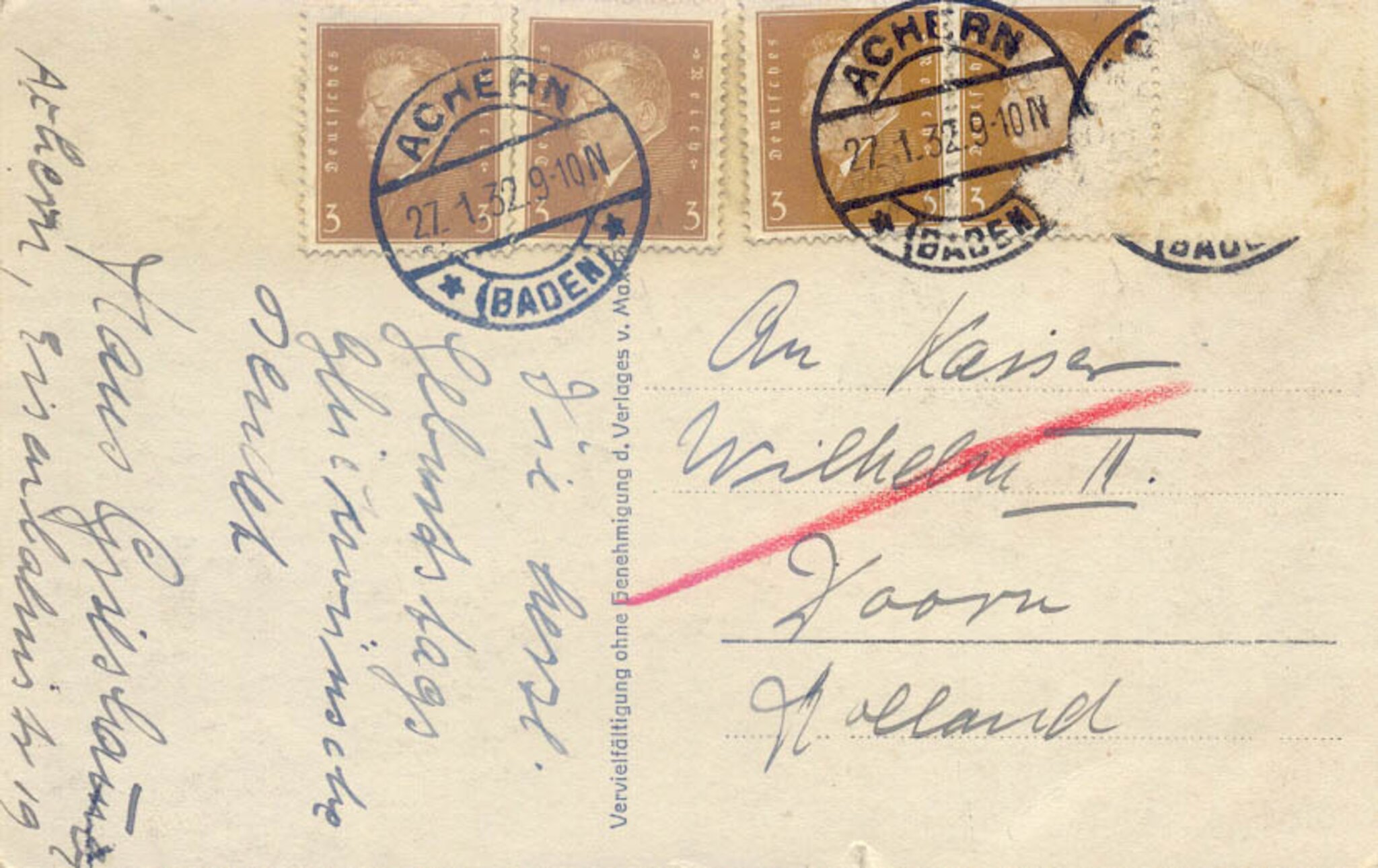 Exil Von Kaiser Wilhelm Ii 5 Buchstaben www.myheimat.de