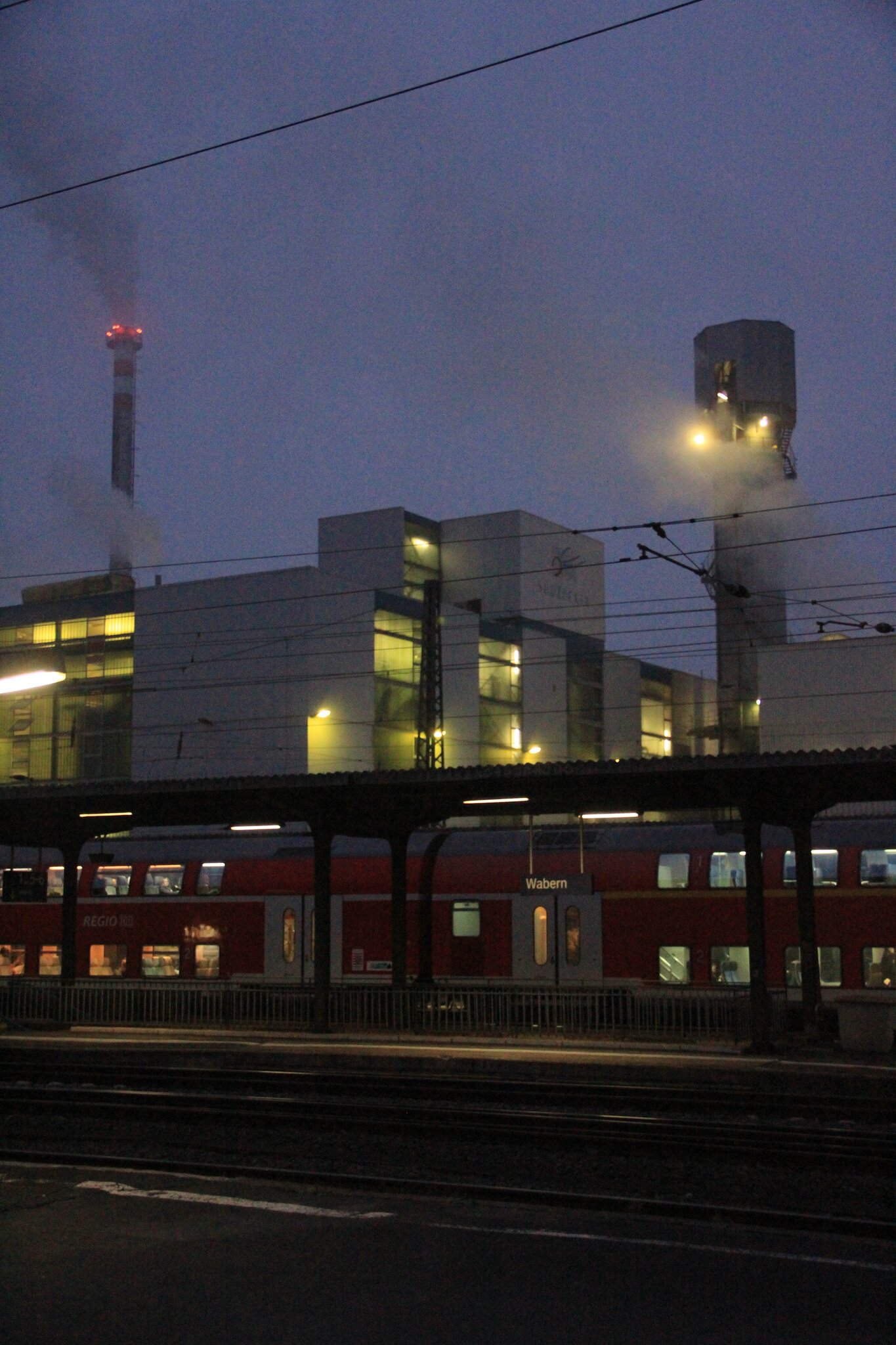  die Zuckerfabrik Wabern vom Bahnhof aus gesehen Illustration 