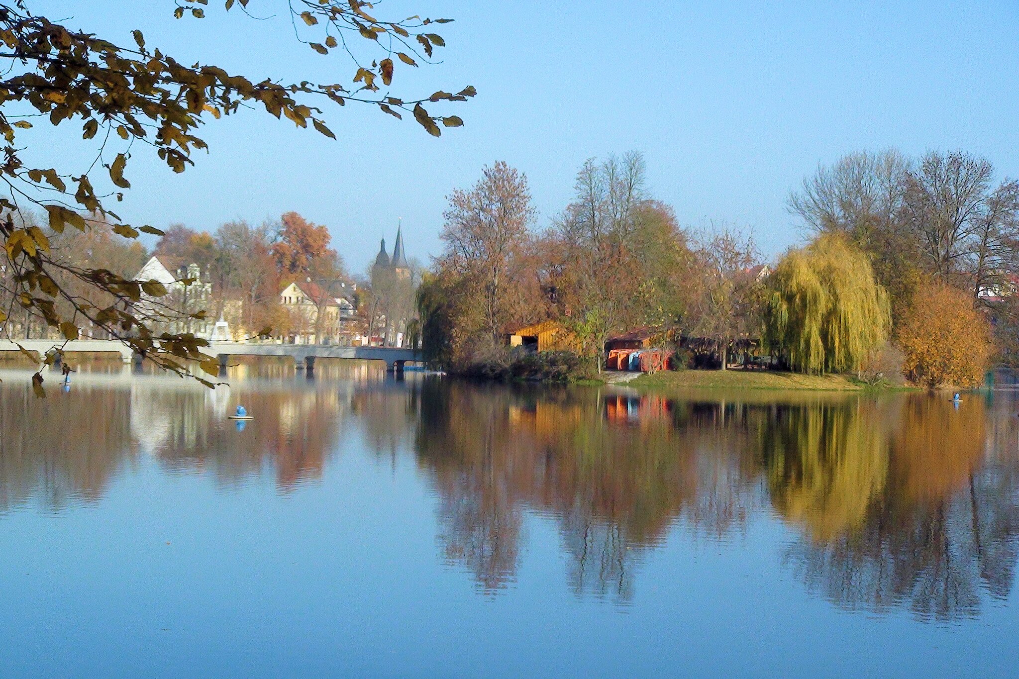 der Große Teich,blick zum Insel Zoo