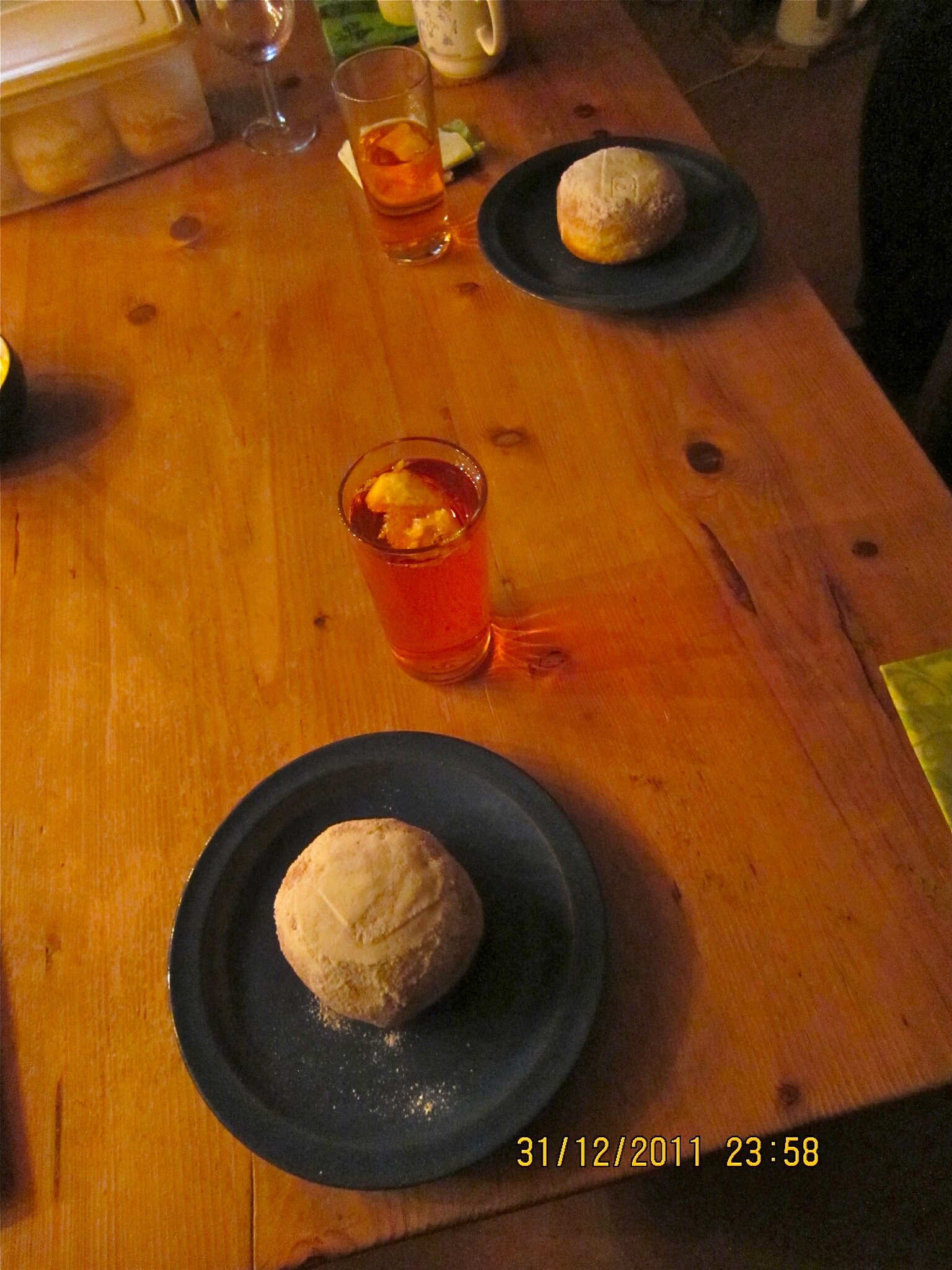 Neujahrs-Krapfen oder Berliner Pfannkuchen