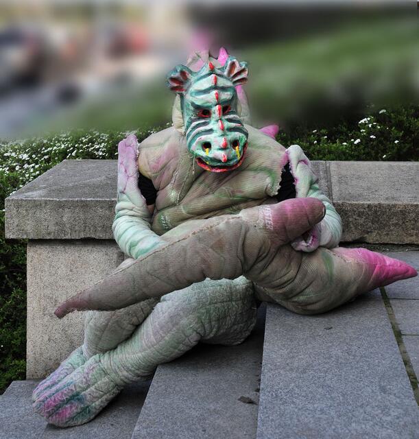 Dieses Monster warb einmal für eine Sonderausstellung im Landesmuseum Hannover.