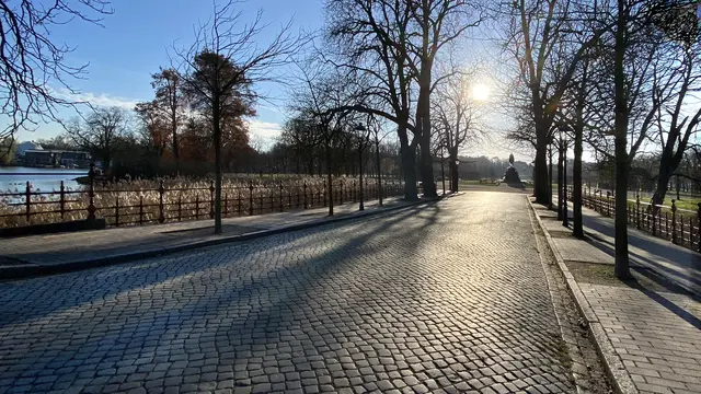 Die Drehbrücke am Schweriner Schloss, die auch als Schlossgartenbrücke bezeichnet wird, verbindet die Schlossinsel mit dem Schlossgarten. Sie wurde 1897 erbaut, kann durch eine Kurbel per Hand gedreht werden und gilt heute als technisches Denkmal. Foto (Dezember 2025): Helmut Kuzina
