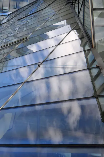 Detail der Glasfassade der NordLB