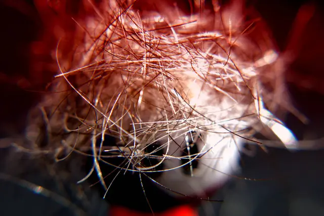 Porträtfotografie, Fotografie. Porträtfoto fotografiert in Makro Technik scharf / unscharf von einem Skulptur Kopf. | Foto: Jörg Schubert - #schubertj73