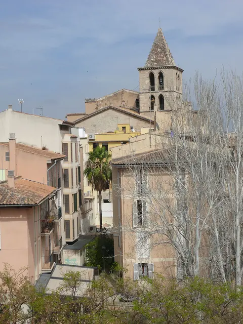 Blick zur Iglesia de Santa Creu (Kirche des Heiligen Kreuzes) in Palma de Mallorca.