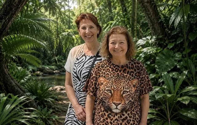 Liebe ANA…

Schön, dich gestern wieder gesehen zu haben.
Als ich gestern zu Hause die Gruppenbilder von uns bei Anja angeschaut habe, ist mir aufgefallen, dass wir beide in Animal Print bekleidet waren… 😎👀😜

Das fand ich irgendwie toll und habe mit künstlicher Intelligenz uns in einem Dschungel gestellt… Ich mag diese Art der Bildbearbeitung. Eine schöne Spielerei.


Unsere Gesichter sehen noch ziemlich authentisch aus und Weichzeichner und so ein Kram benutze ich auch nicht. Das macht zum Teil ein guter Blickwinkel, ein schönes Licht und auch fast jede Kamera von alleine. Es kommt natürlich auf den Fotografen/Fotografin an.


Du hast gestern von mir zwei sehr schöne Bilder gemacht und eines ist davon jetzt in meinem Profil. Da kann ich nur sagen, gute Perspektive gewählt, und ein gutes Licht und ein Auge, das „Objekt“ schön ins rechte Licht zu stellen! 

Ich bin da ganz bei dir, dass ich es nicht so gut finde, wenn Menschen sich so „verjüngen“, dass man sie nicht wieder erkennt. 😎👀


Musste aber auch an unseren „Onkel Jürgen“ denken… er arbeitet ja oft mit Bildbearbeitung und verändert Bilder. Hier sind zwei seiner „Hühner“ diesmal nicht auf der Himmelsleiter in Duisburg, sondern im Dschungel. 🌴🌴🌴 | Foto: Aus Gruppenbild ausgewählt und mit KI verändert.