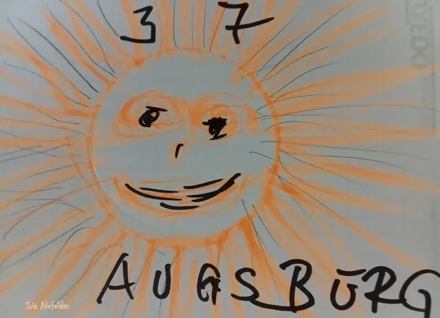 37 Grad noch vor 1 Stunde. Ist es bei dir genauso heiß? LG Iris | Foto: Iris Alefelder