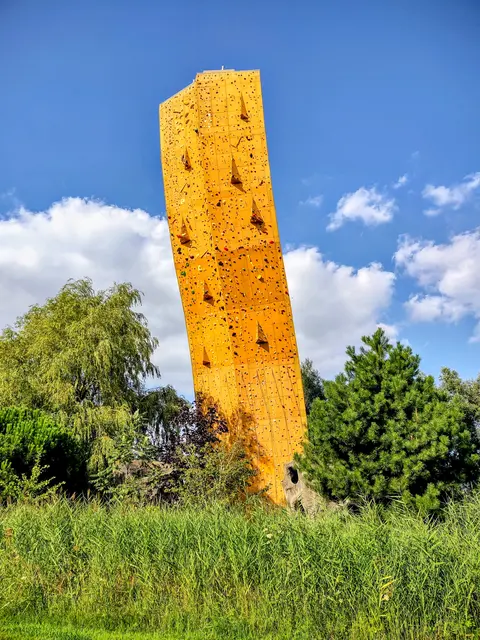 "Excalibur", das Kletterschwert in NL-Groningen. Überhang 11 Meter | Foto: JH
