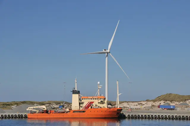 Die Gunnar Thorson im Hafen von Hvide Sande