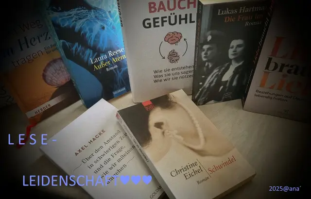...ich liebe es, zu lesen ♥
Wenn ich mal´ dazu komme ...📖📚📖

Das Buch "SCHWINDEL"
von Christine Eichel, übrigens, war TOLL!

:-)

2025@AnastasiA