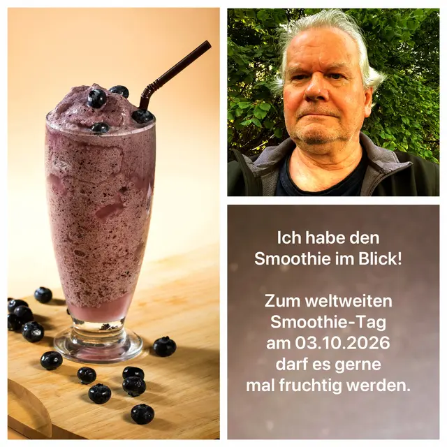Ich wünsche allen einen schönen und entspannten Feiertag! | Foto: Foto Smoothie: Pichara/Unsplash / Collage: Winfried Paltian 