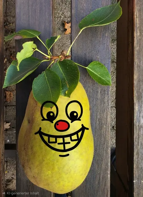 Die letzte Birne ist gepflückt. Auch wenn das Gartenjahr und die Erntezeit zu Ende geht, ist das kein Grund, traurig zu sein. Wie sagte schon Sepp Herberger: "Nach dem Gartenjahr ist vor dem Gartenjahr." Oder verwechsle ich da was? :-))

Das lustige Gesicht hat die KI (Gemini) der Birne geschenkt.